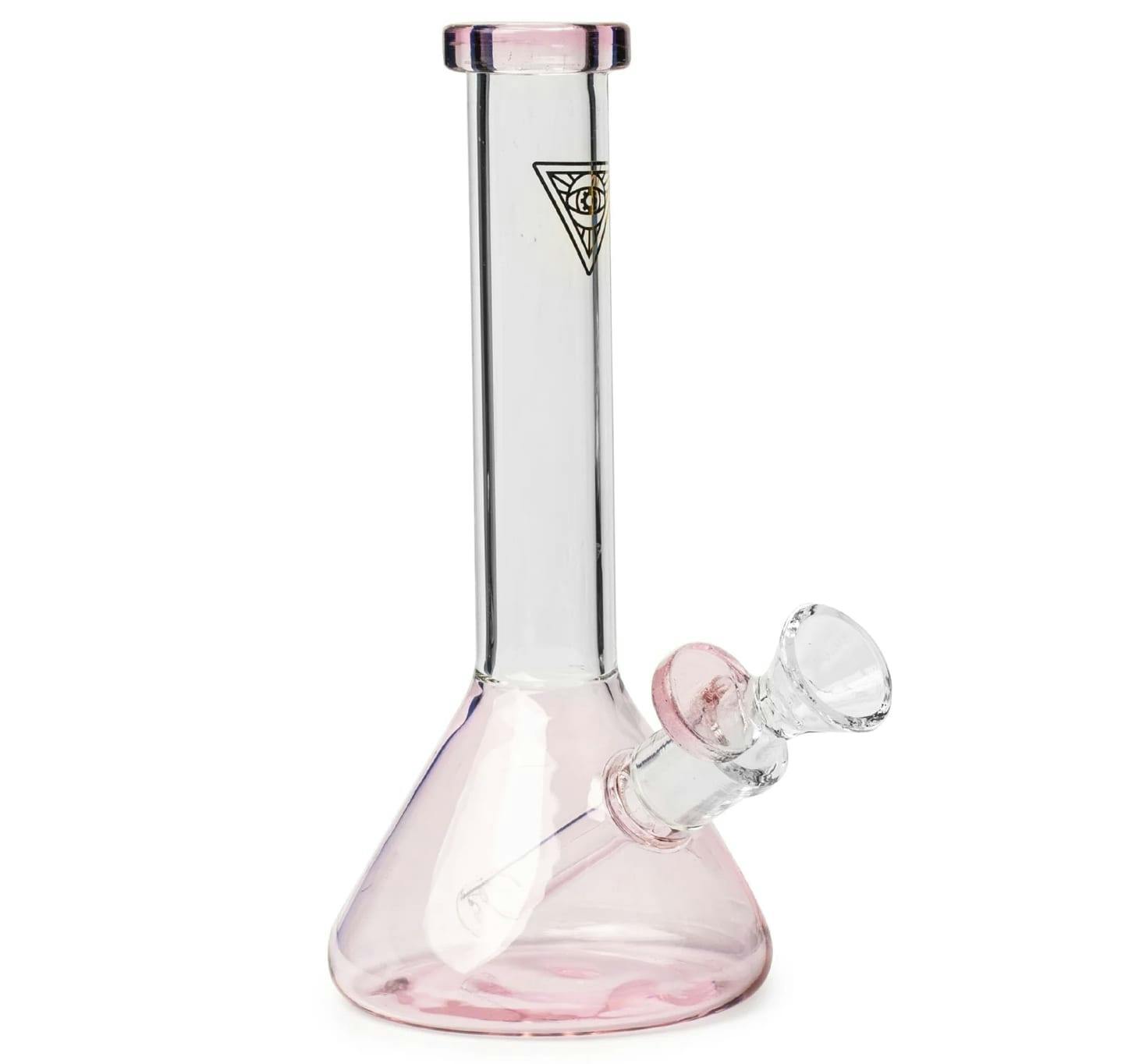 Red Eye Glass - 8" Midge Mini Beaker Bong - Pink
