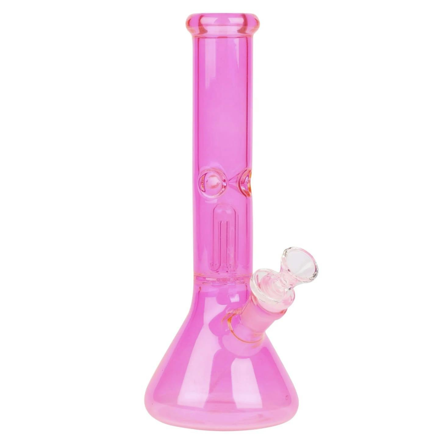 10" Day Glow Beaker Bong - Pink