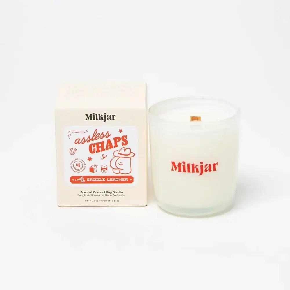 Assless Chaps 8 oz Candle