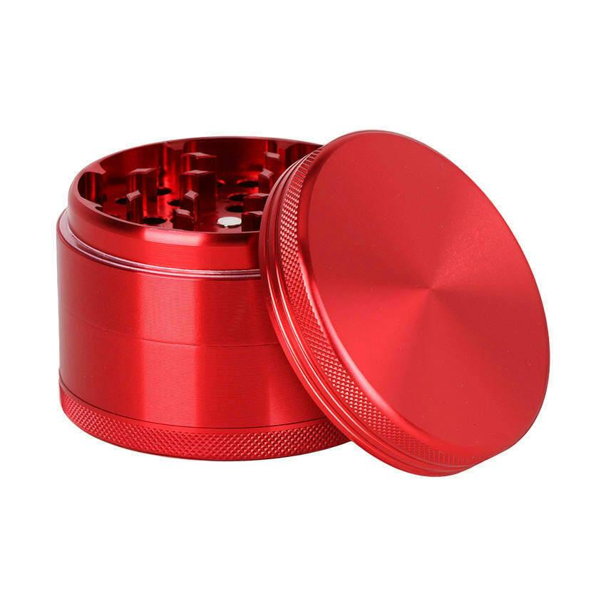 Blank Metal Grinder - 4pc / 2.5" - Red