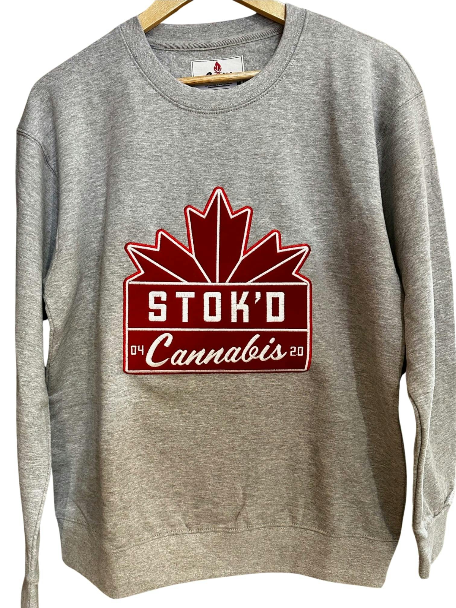 Stok'd | Stok'd Cannabis Crewneck - Grey | Small