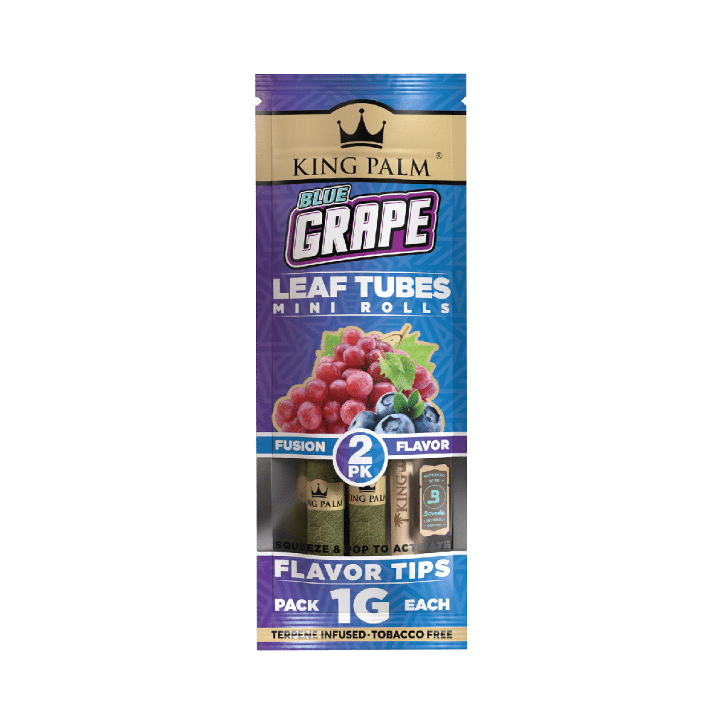 King Palm | Leaf Tube Mini Rolls Blue Grape | 2PK