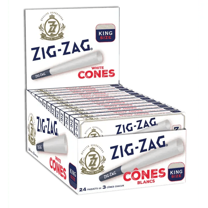 Zig Za | Pre-Rolled White King Size Cones | 3PK