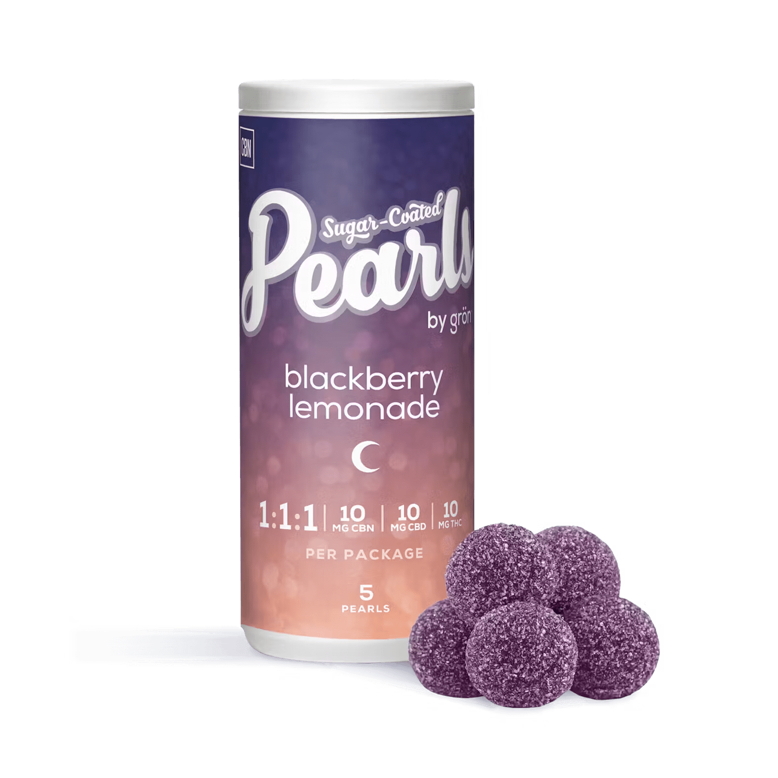 Pearls Blackberry Lemonade 1:1:1 CBN:CBD:THC - 5 X 2mg