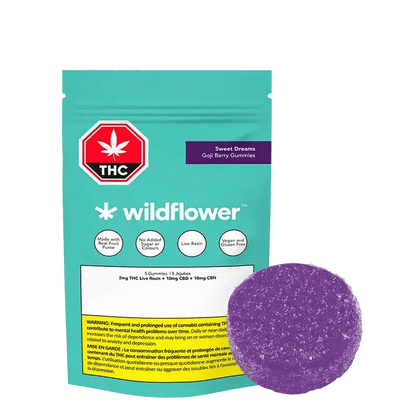 Wildflower Sweet Dreams Goji Berry 1:5:5 THC:CBD:CBN Chews - 5 X 2mg
