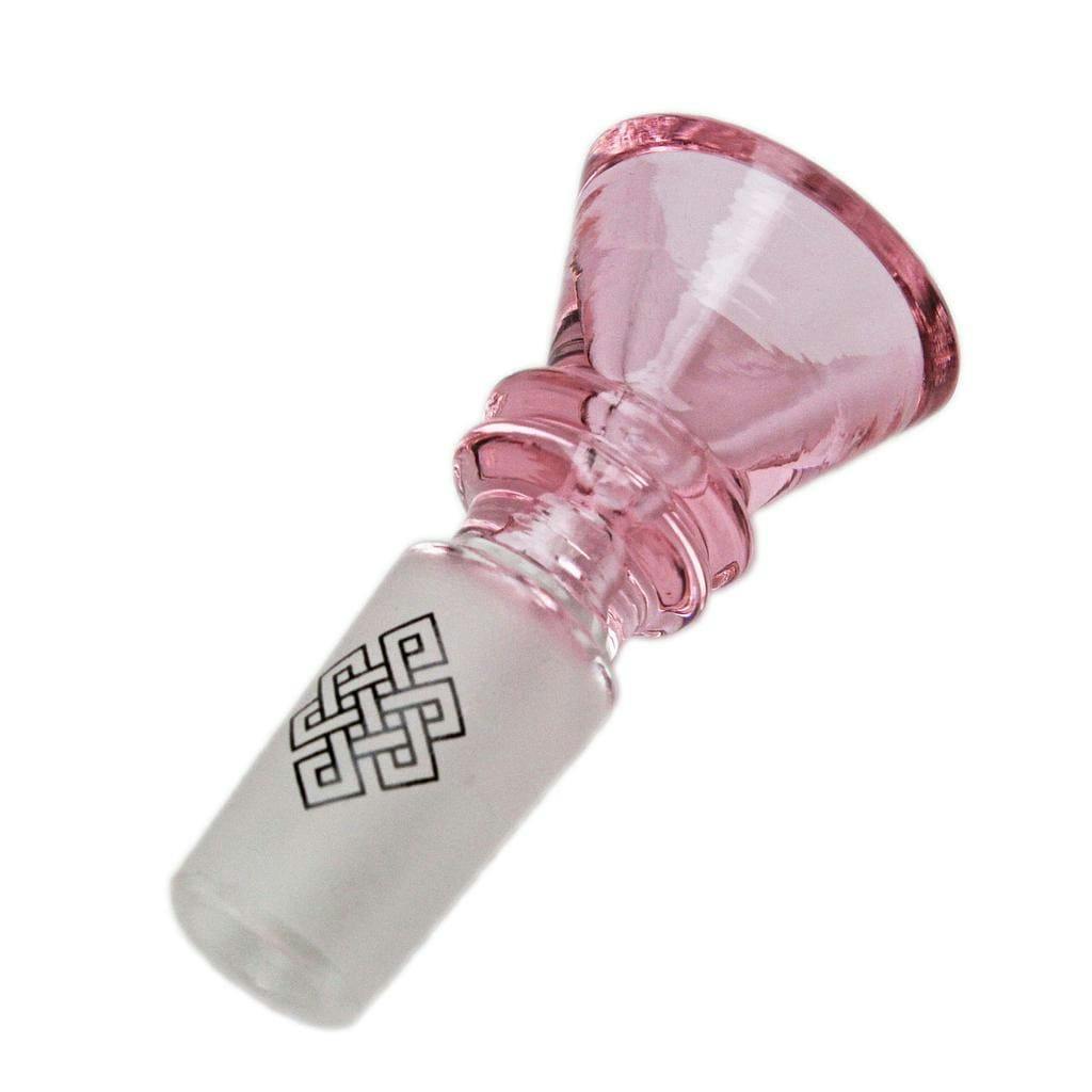 Glass Bowl Karma 14mm Ribbed Cone (Pink)