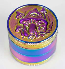 Metal Grinder 4 Layers with Mushroom Design