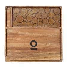 Ongrok Wood Rolling Tray - Log Finish
