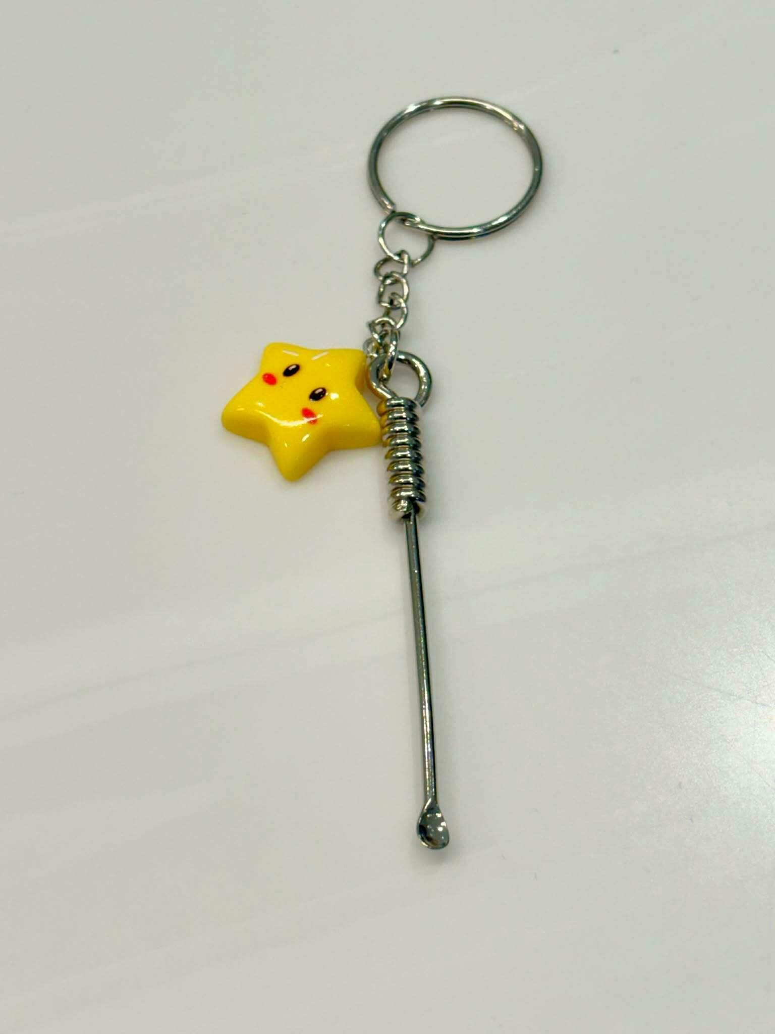 Bud Kitten Dab Tool Keychain - Silver + Star