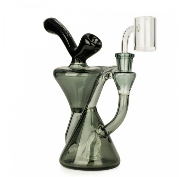 Red Eye Glass 8" Varial Concentrate Recycler Rig - Smoke