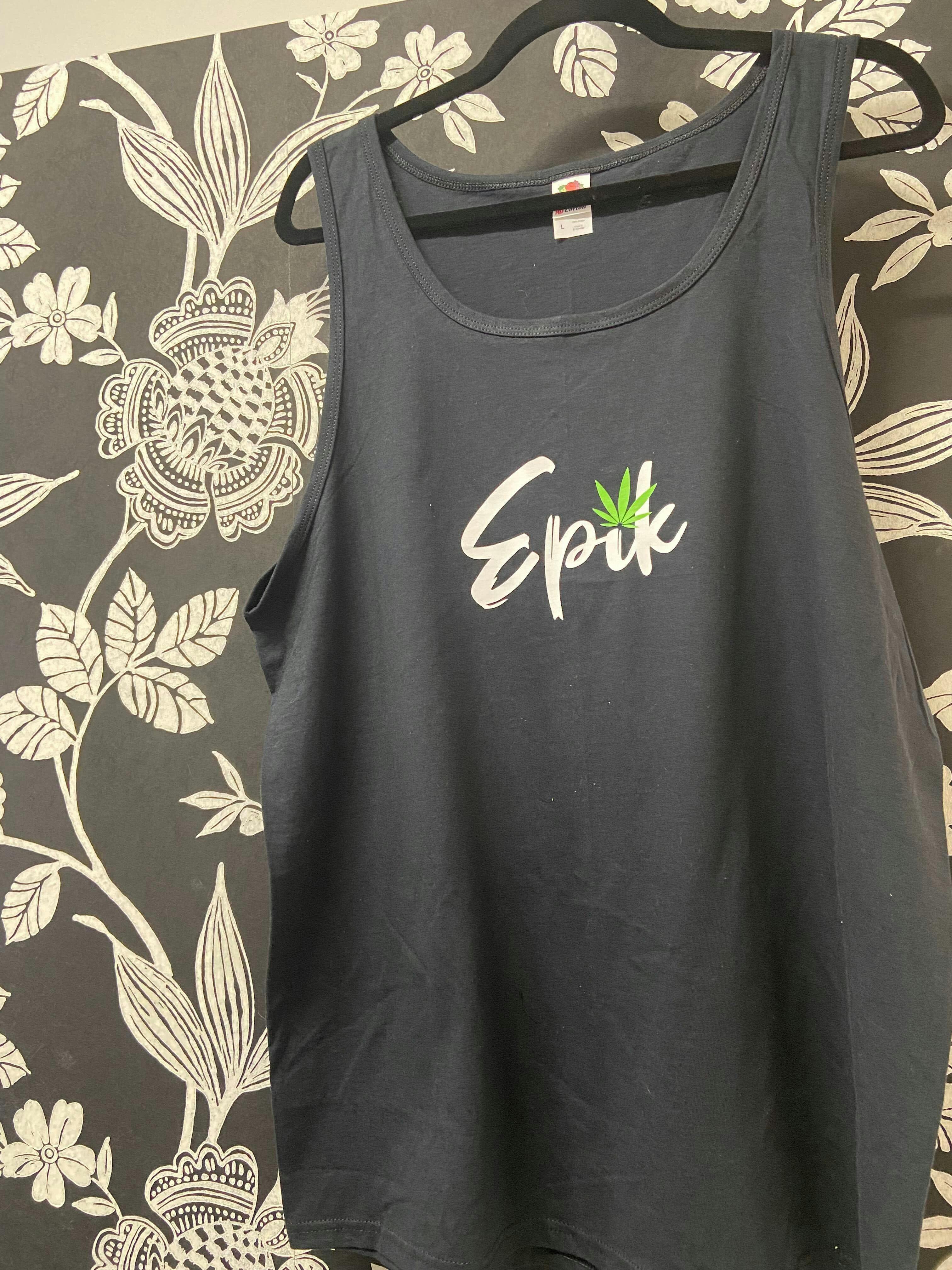 Medium Black Epik Logo Tank Top