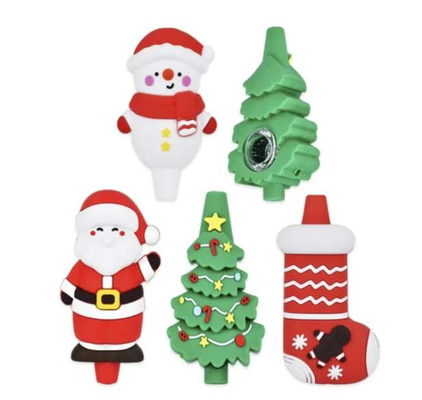 Christmas Silicone Hand Pipe