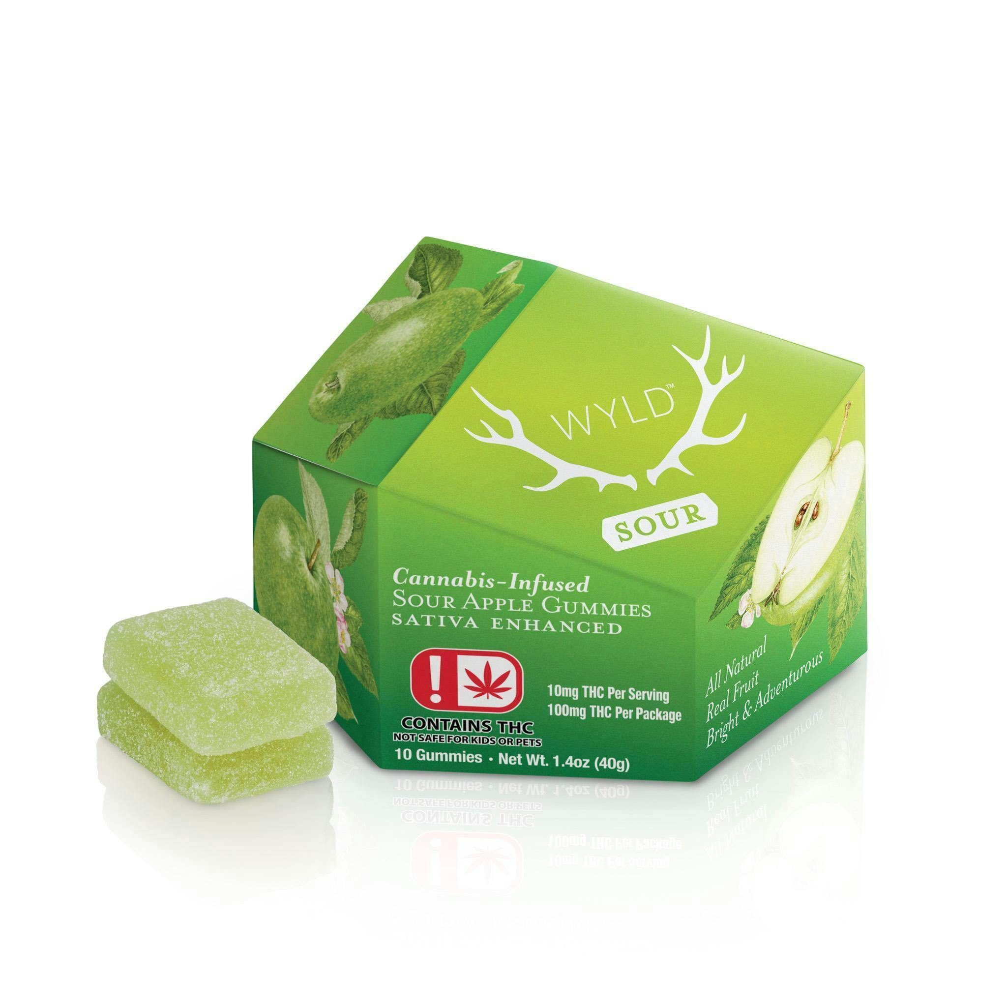 WYLD Sour Apple 100mg THC