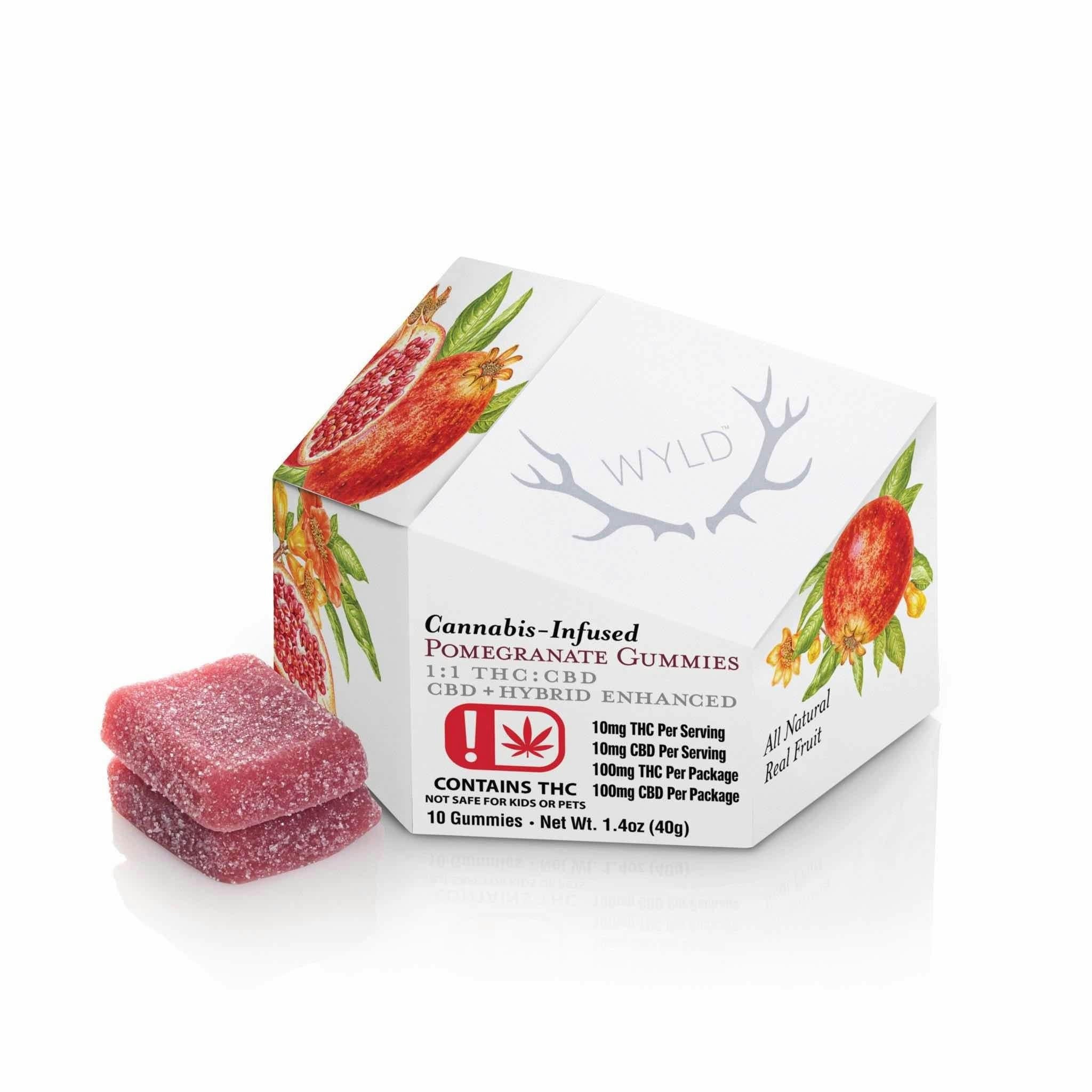 WYLD Pomegranate 100mg THC : 100mg CBD
