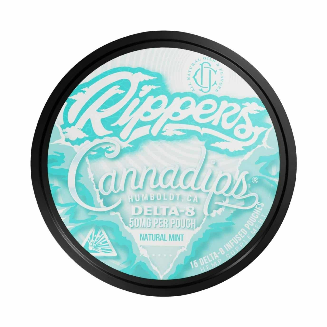 Cannadips Rippers Delta 8 Pouches (Natural Mint)