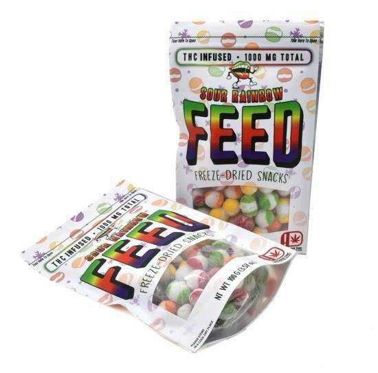 Feed Sour Rainbow Freeze Dried Snacks - 1000mg
