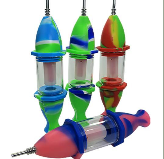8" Silicone & Glass Shower Nectar Collector