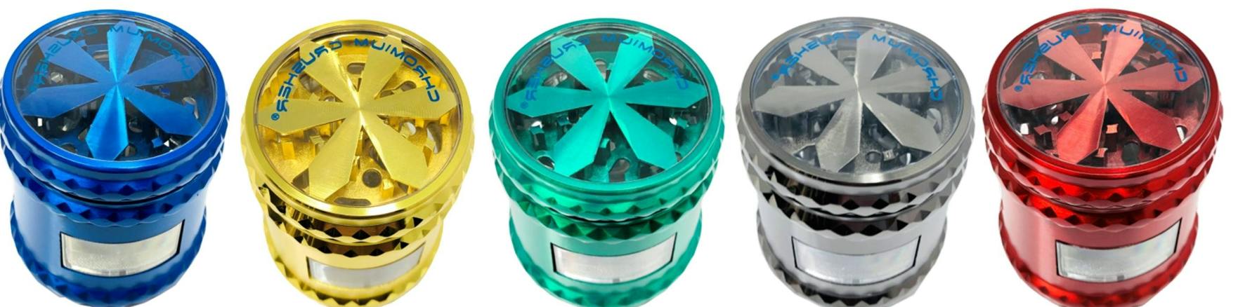 Chromium Crusher 2.5" Clear Grip Top 4pcs Zinc Grinder with Drawer - $32.00