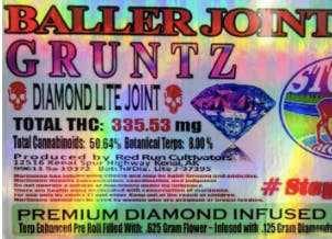 Red Run | Gruntz Diamond Lite Infused PR | 0.75g 21619