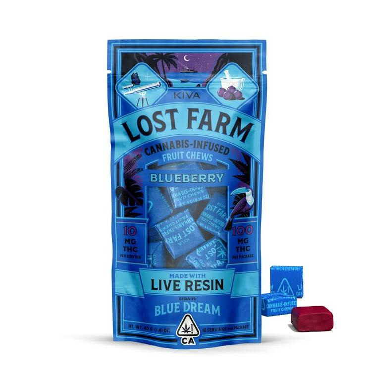 Blueberry 'Blue Dream' Live Resin Chews | 100mg | 10ct | 10mg/ea