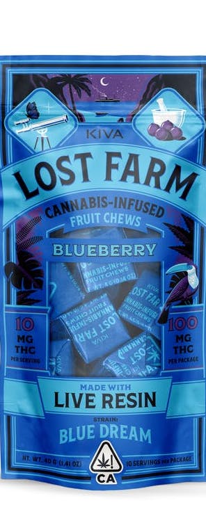 Kiva Confections - Lost Farm: Blueberry Blue Dream Chew