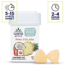 Wana Quick 100MG Gummies- Pina Colada