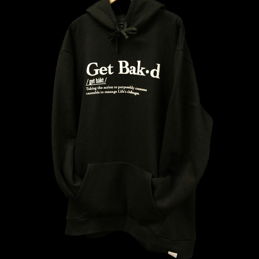 Get Bak'd Definition & Meaning Hoodie w/ Pocket- Black