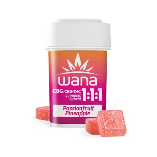 Wana Edibles - Passionfruit Pineapple 1:1:1 Gummies [20 pack] - 90 g