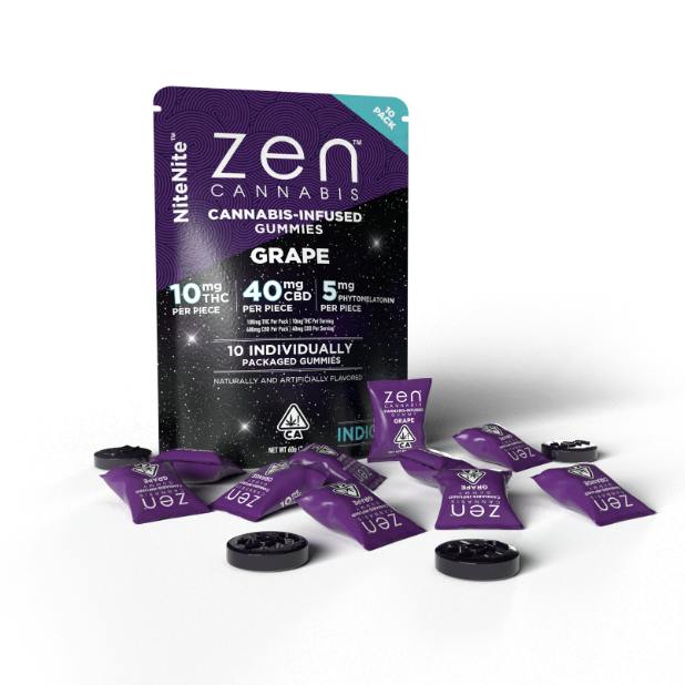 Zen Cannabis - Melatonin NiteNite Grape Gummies 1:4MG - 60 g