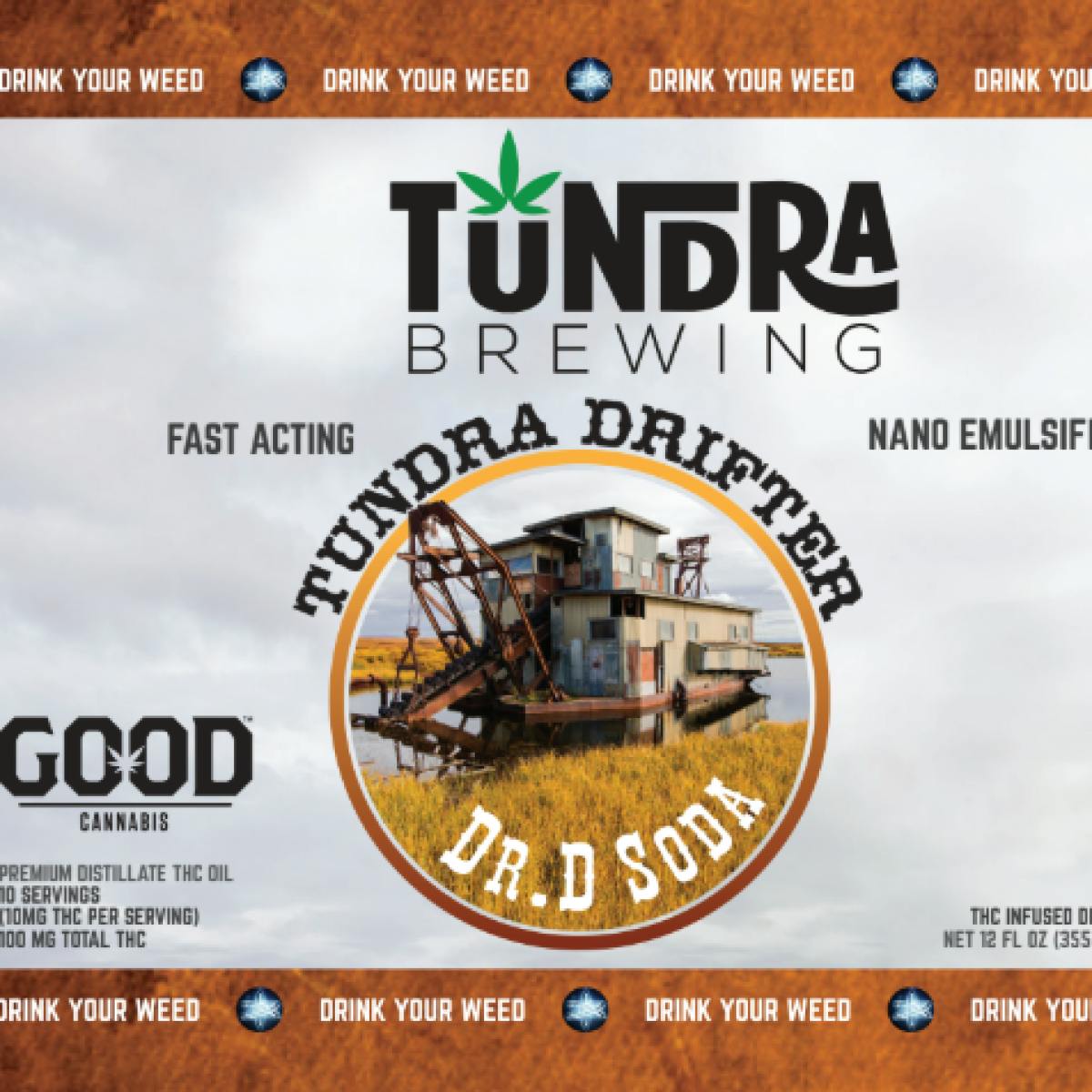 Edible - Drink - Tundra Drifter Nano Emulsified Spritzer 100mg by Tundra Brewing - Hybrid - 3519