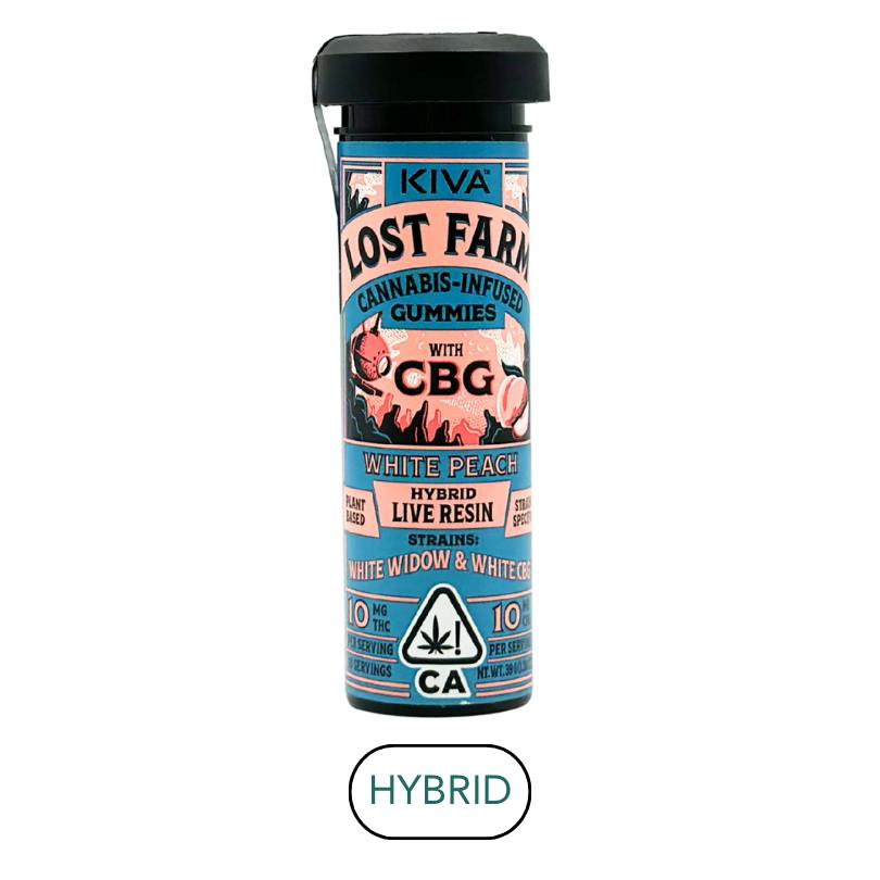 White Peach'White Widow & White CBG'1:1THC:CBG Gummies |100mg|10ct| 10mg/ea