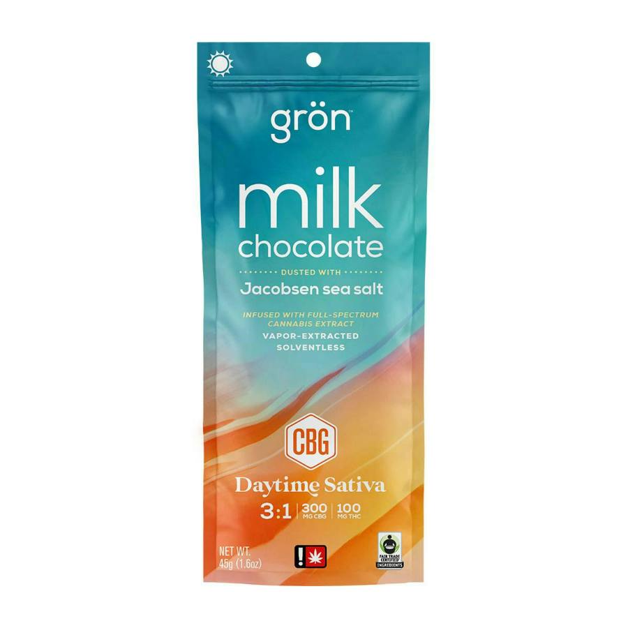 Gron - Milk Chocolate & Sea Salt (S) CBG 3:1 - 20pc Chocolate 100mg
