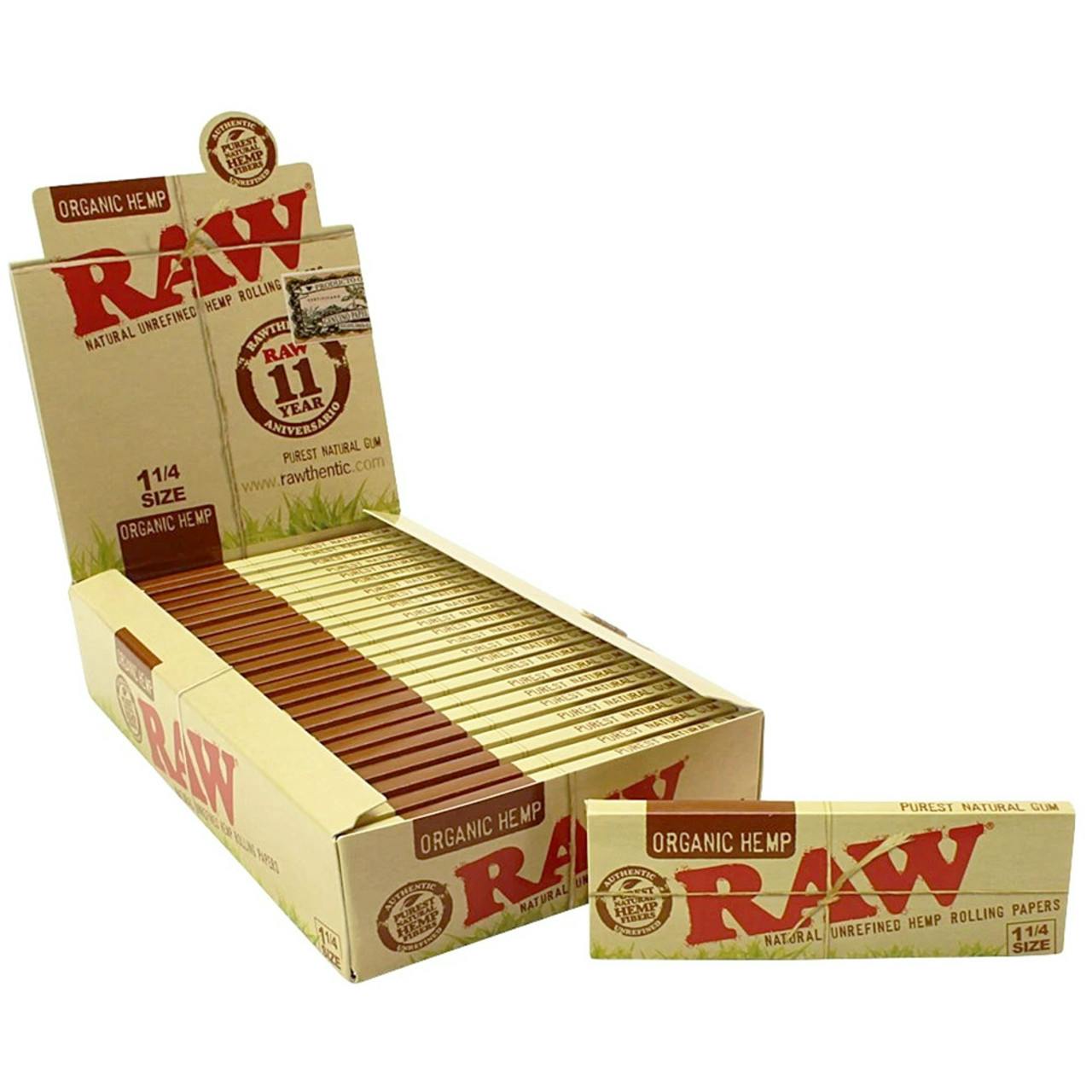 Raw - 1 1/4 Organic Hemp Wraps - 30pk