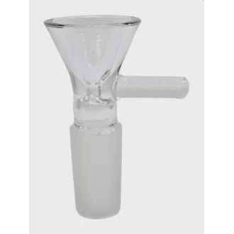 14mm Bowl - Clear Funnel Bowl W/ Handle