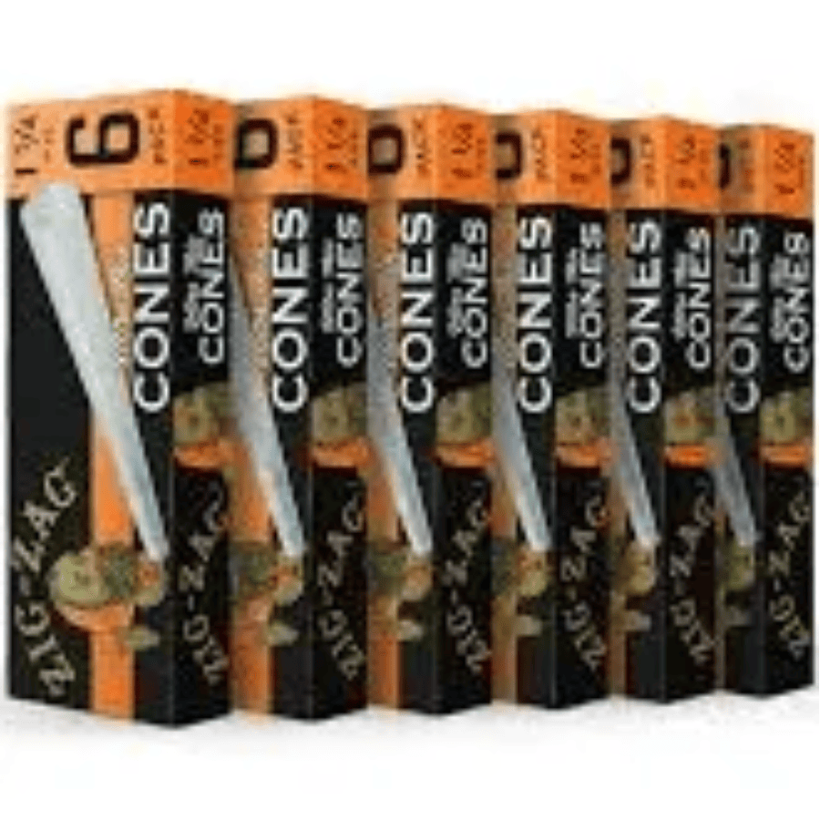 Zig Zag Ultra Thin Cones 1 1/4 6pack