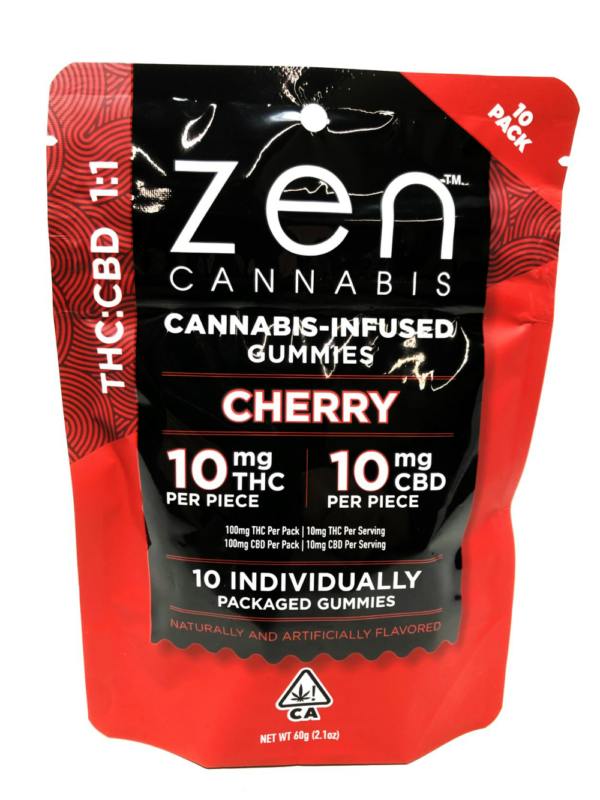 10pk 1:1 Cherry Zen Gummy