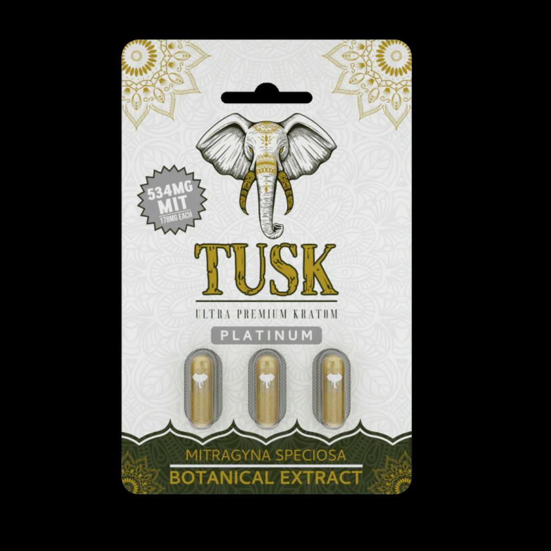 Tusk Platinum Kratom Capsules 3ct