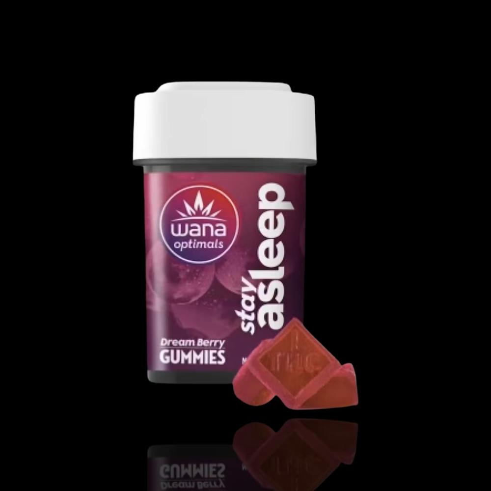 WANA Stay Asleep Gummies - Dream Berry ( 20mg CBD / 5mg CBN / 5mg CBG/ 10mg THC per piece)