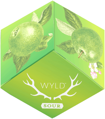 Wyld-Sour Apple 100mg THC Gummies-Sativa Enhanced