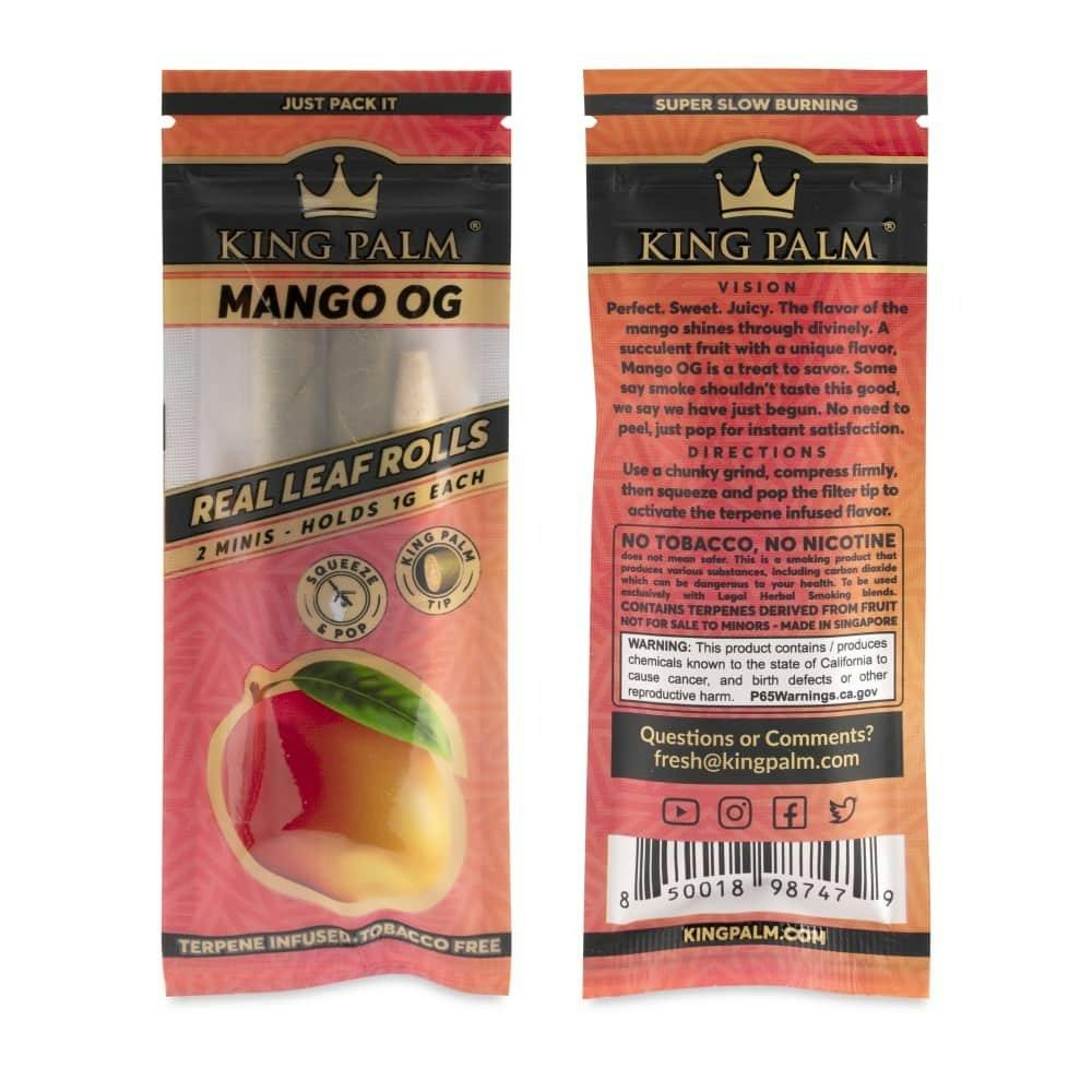 King Palm Mini Pre-Roll - Mango - 2 Per Pack