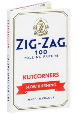 Zig Zag - White Papers - Kutcorners - "Regular Size" CB05-D (LEFT)