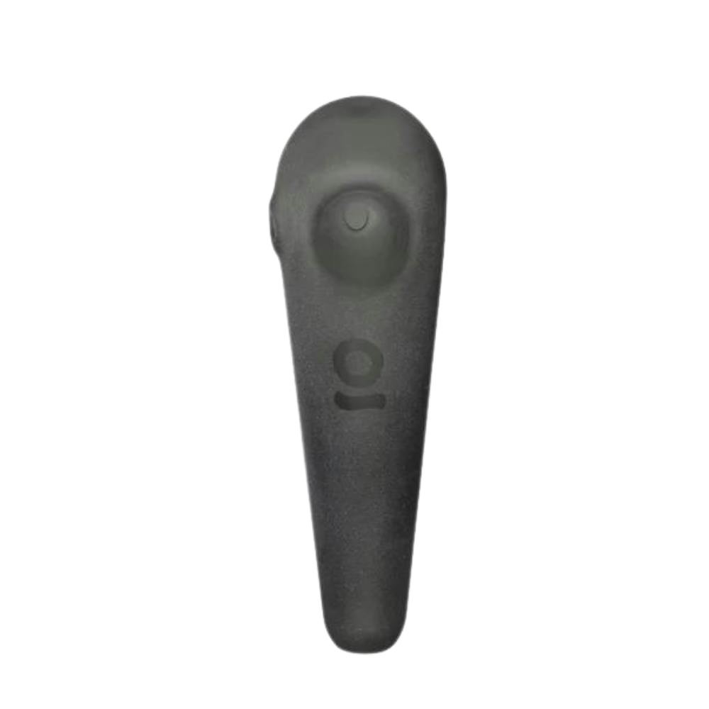 Teardrop Frosted Spoon Pipe - 4" - Gray