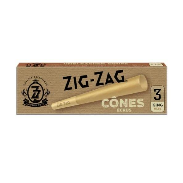 Zig Zag - Unbleached King Size Pre-Rolled Cones - 3 pack