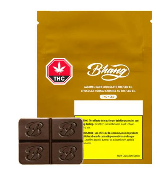 Bhang - Caramel Chocolate THC:CBD 1:1 1x10g >H