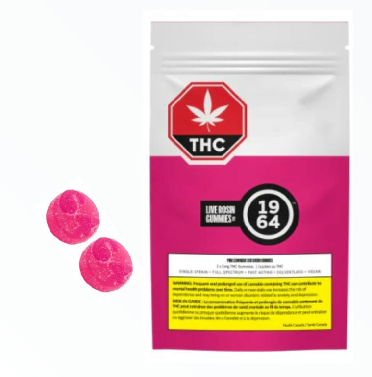1964 - Pink Kush Pink Lemonade FSE Live Rosin Gummies 2x4g >I