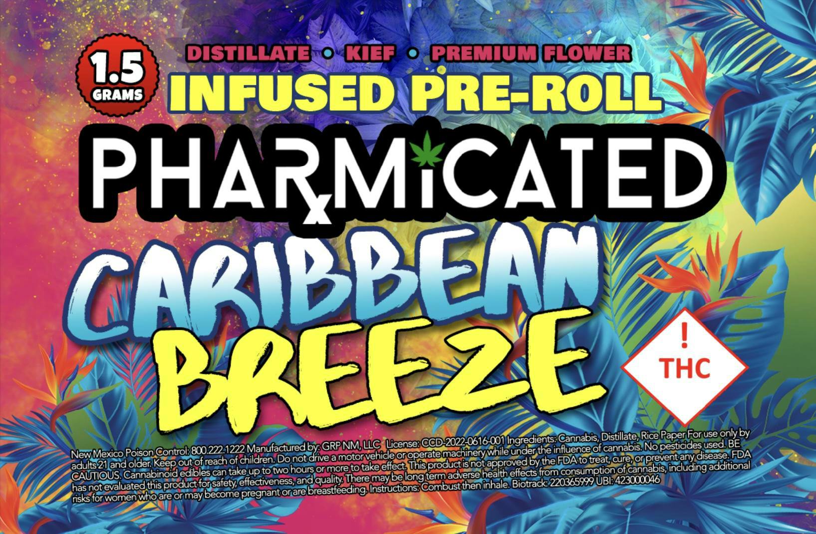 INFUSED - PhD 1.5g Pre-Roll (I) - Carribean breeze