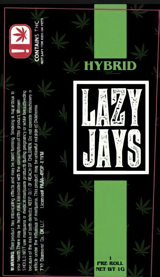 Lazy Jay's Pre-Rolls 1g - Cap junky 29.85% Hybrid