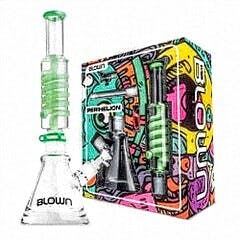 blown glass goods perihelion water pipe white