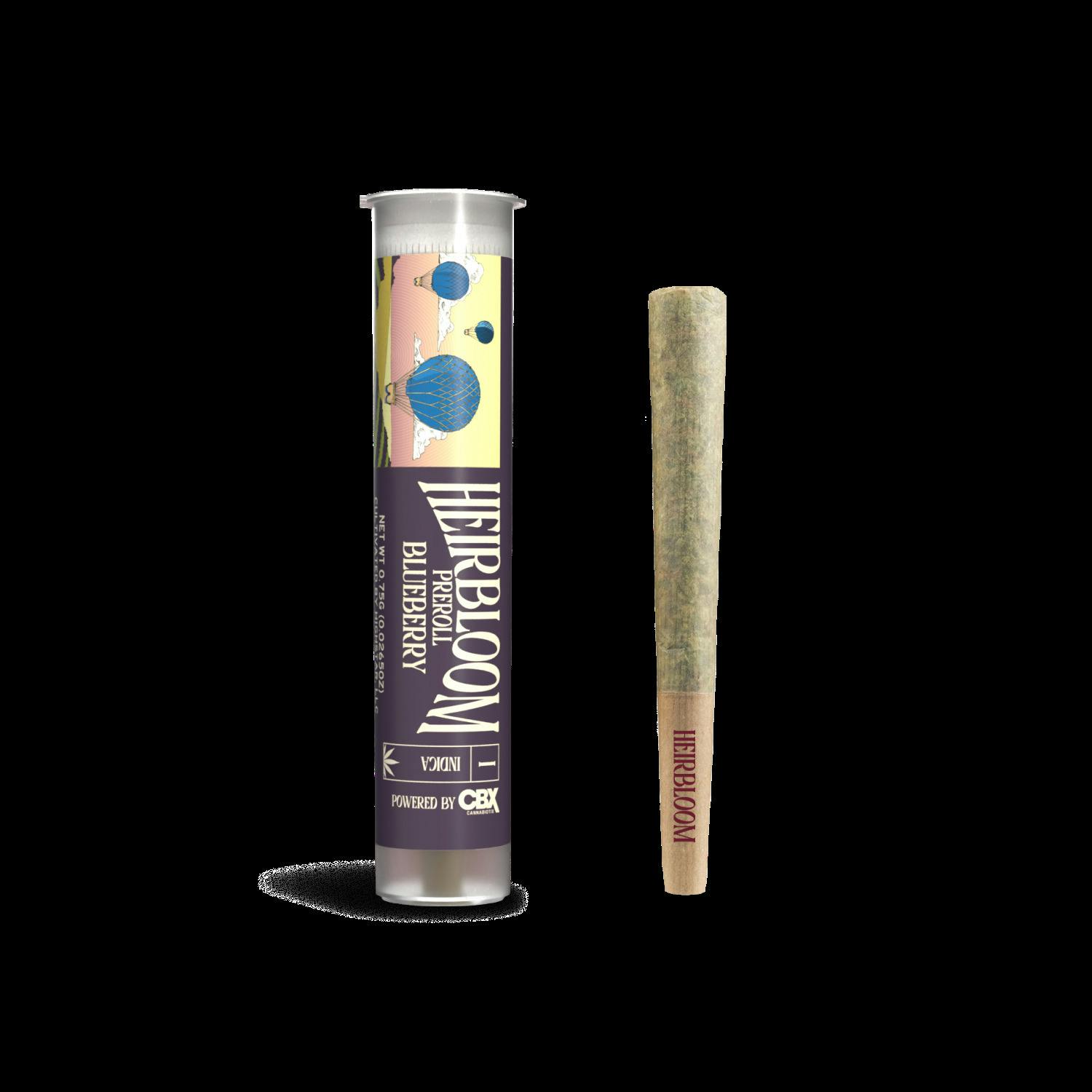 Blueberry [I] 0.75G Pre-Roll: Heirbloom By Cbx