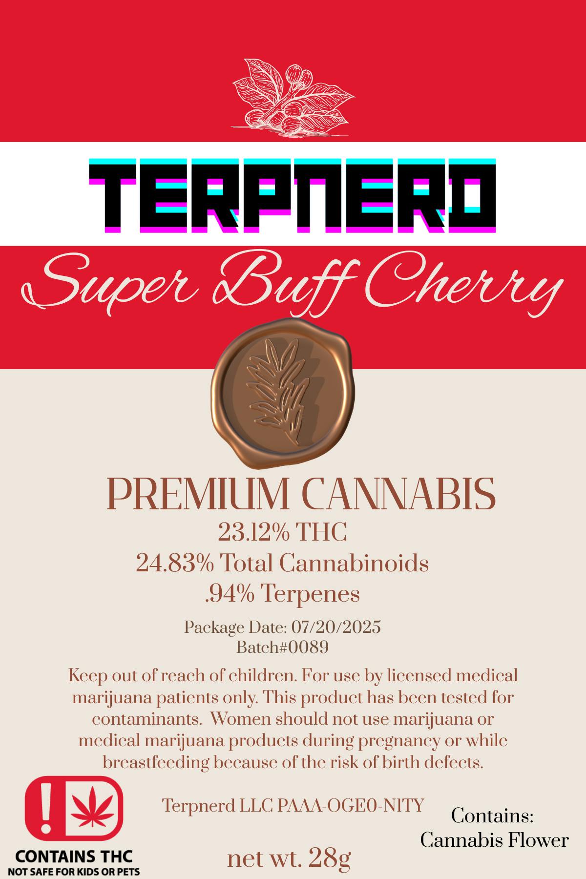 Super Buff Cherry- Terpnerd Select Premium Flower